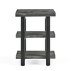 Alaterre Furniture Pomona Metal and Wood 2-Shelf End Table, Slate Gray AMBA02SG